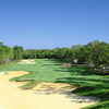 A view of the 8th green from West course at Sand Barrens Golf Club