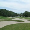 The 15th hole on the Pines Course at Seaview resort has plenty of bunkers.